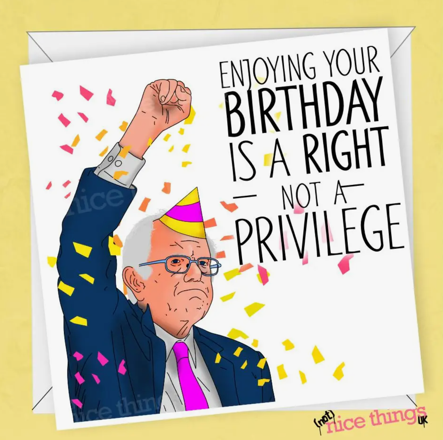 Bernie Sanders Birthday Card - Diament